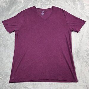 Tommy John Top Womens Large Wine Tasting Second Skin V-Neck Pima Cotton Tee